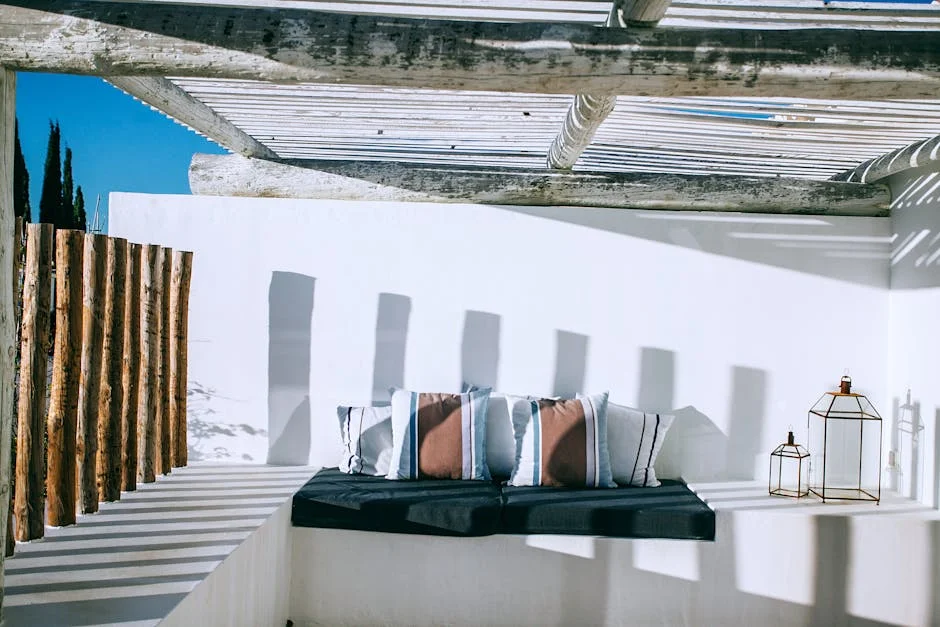 Modřínová pergola s krytou terasou